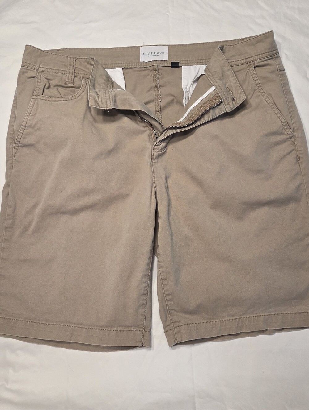 Five Four Mens Khaki Bermuda Shorts Four pairs for one price.